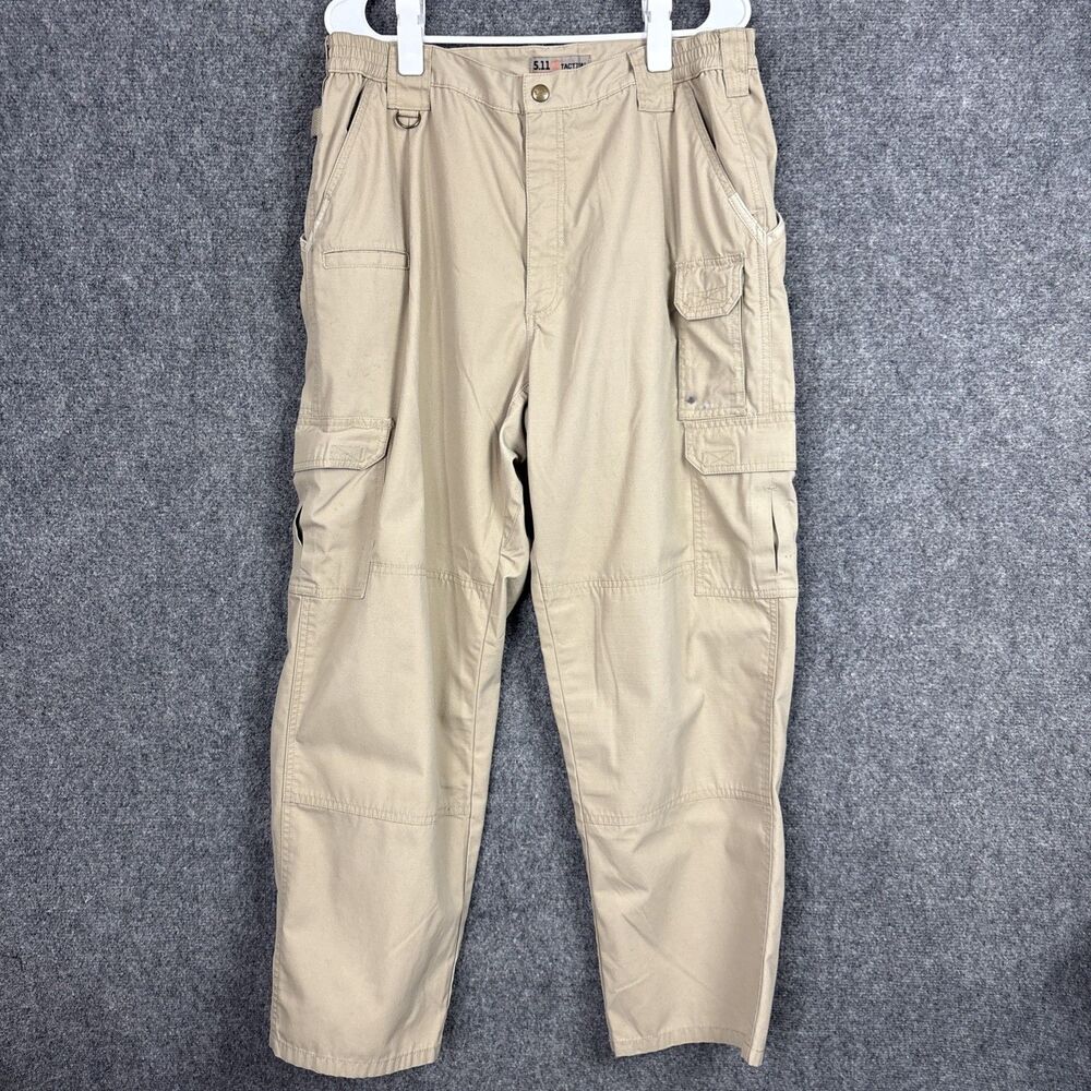 5.11 Tactical Cargo Pants Mens size 36 Beige Workpants Outdoors Flawed